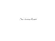 What is Freedom of Speech?