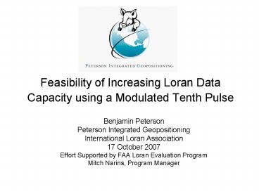 Feasibility of Increasing Loran Data Capacity