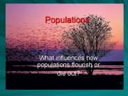 Populations