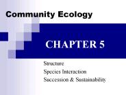 Community Ecology