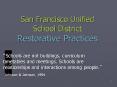 San Francisco Unified School District Restorative Practices PowerPoint PPT Presentation
