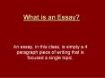 What is an Essay? PowerPoint PPT Presentation