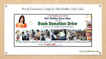 Book Donation Camp by Shri Radhe Guru Maa