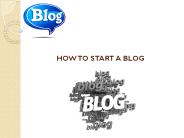 How to create a blog
