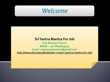 Sri Yantra Mantra For Job,+91-8890849349