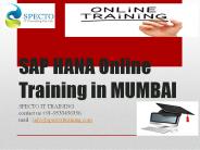 SAP HANA Online Training in MUMBAI