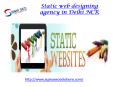 Static web designing agency in Delhi NCR