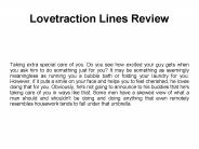 Lovetraction Lines Review