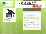 SAP HANA Online Training in UK