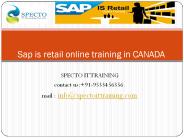SAP IS RETAIL Online Training in CANADA&USA