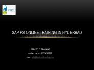SAP PS Online Training in AMEERPET,SR NAGAR,HYDERBAD