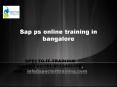 SAP PS(PROJECT SYSTEM) Online Training in BANGALORE&HYDERBAD PowerPoint PPT Presentation