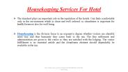 Housekeeping Service For Hotel
