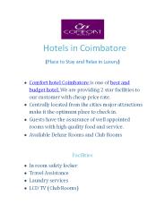 Hotels in Coimbatore