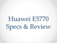 Huawei E5770s Specs and Review