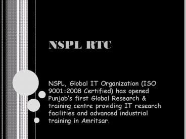 6 Months industrial training in .NET in Amritsar