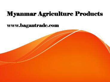 Myanmar Agriculture, Myanmar Beans and Pulses