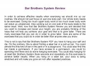 Bar Brothers System Review (1)