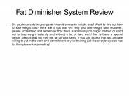 Fat Diminisher System Review