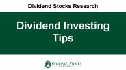 Dividend Investing Tips