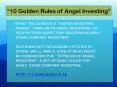 Cosmos Group - 10 golden rules of angel Investing PowerPoint PPT Presentation