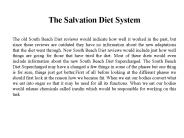 The Salvation Diet Exercise