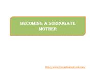 Becoming a Surrogate Mother