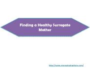 Finding a Healthy Surrogate Mother