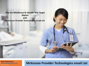 McKesson Provider Technologies email List