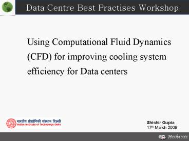 Data Centre Best Practises Workshop