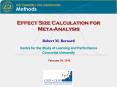Effect Size Calculation for Meta-Analysis PowerPoint PPT Presentation