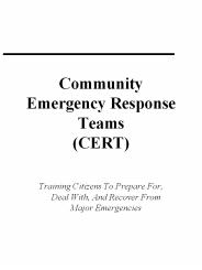 Community Emergency Response Teams (CERT)