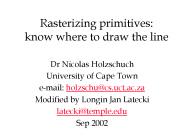 Rasterizing primitives: know where to draw the line