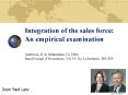 Integration of the sales force: An empirical examination Anderson, E. PowerPoint PPT Presentation