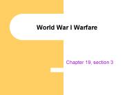 World War I Warfare