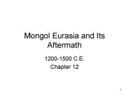 Mongol Eurasia and Its Aftermath