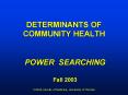 DETERMINANTS OF COMMUNITY HEALTH PowerPoint PPT Presentation