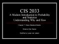 CIS 2033 A Modern Introduction to Probability and Statistics Understanding Why and How PowerPoint PPT Presentation