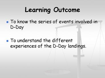 Learning Outcome