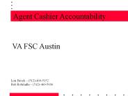 1999 FSC Agent Cashier Overview