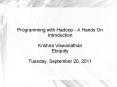 Programming with Hadoop - A Hands On Introduction PowerPoint PPT Presentation