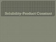 Solubility-Product Constant