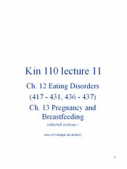 Kin 110 HC Lecture 10