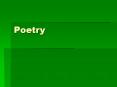 Poetry PowerPoint PPT Presentation