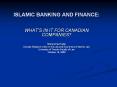 ISLAMIC BANKING AND FINANCE: PowerPoint PPT Presentation