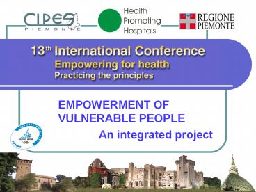 EMPOWERMENT OF VULNERABLE PEOPLE