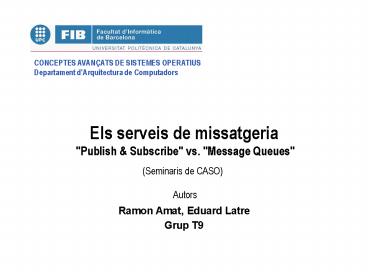 Els serveis de missatgeria 