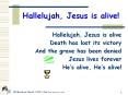 Hallelujah, Jesus is alive! PowerPoint PPT Presentation