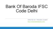 Bank of baroda ifsc code delhi