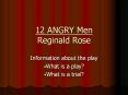 12 ANGRY Men Reginald Rose PowerPoint PPT Presentation